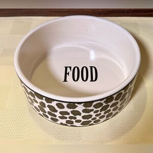 Porcelain Harry Barker Leopard Print Food Pet Bowl 7” Across